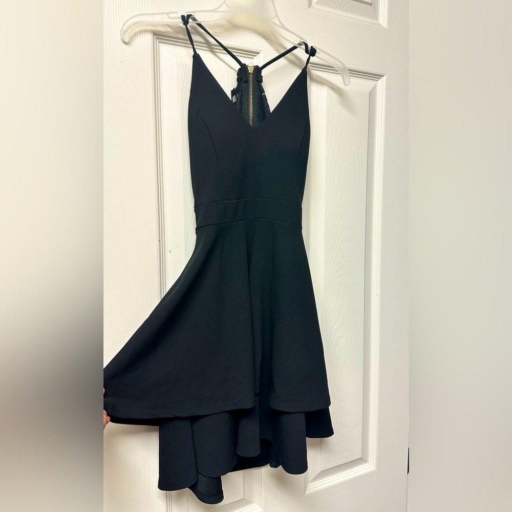 B. Darlin, black stretch and lace dress. Size 3/4